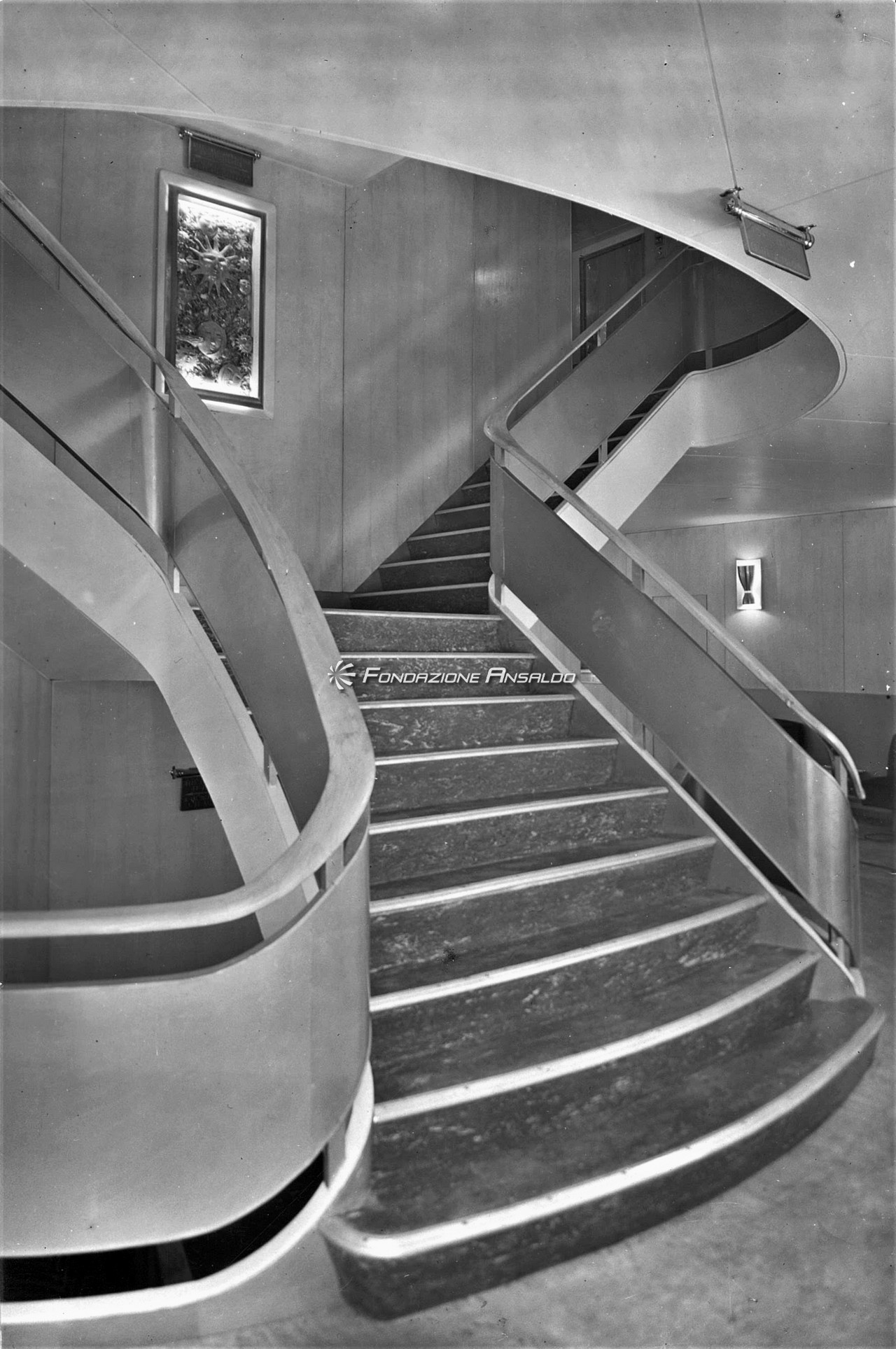 Veduta dello scalone di prima classe