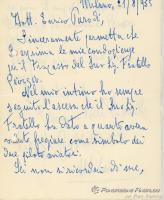 Lettera di Giovanni Benzi Ravelli, 21/08/1955 - fronte